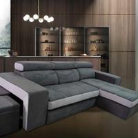 DIVANO CON CHAISE LONGUE E POGGIATESTA RECLINE