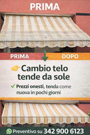 cambio telo tenda da sole 