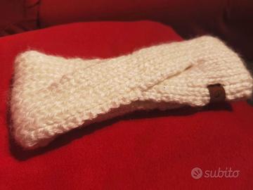 Fascia per capelli in lana con interno in pile, bi