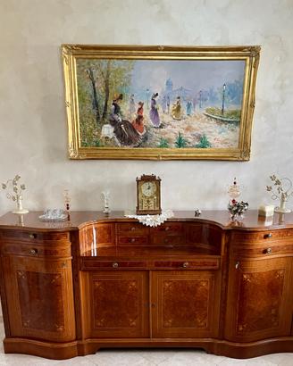 Credenza e vetrina coordinate in legno
