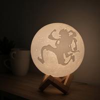 Lampada Luna 3D One Piece Luffy Gear 5 Nika 