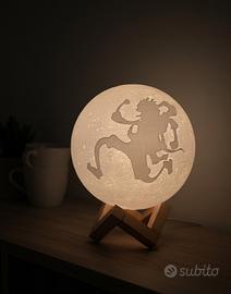 Lampada Luna 3D One Piece Luffy Gear 5 Nika 