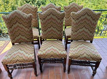 Sedie a rocchetto stile luigi XIII