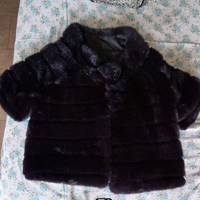 Giacchino nero pelliccia ecologica