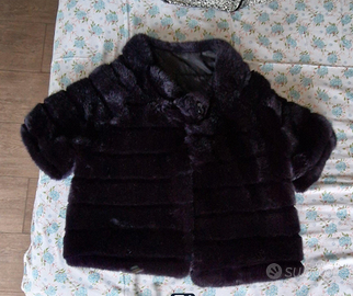 Giacchino nero pelliccia ecologica