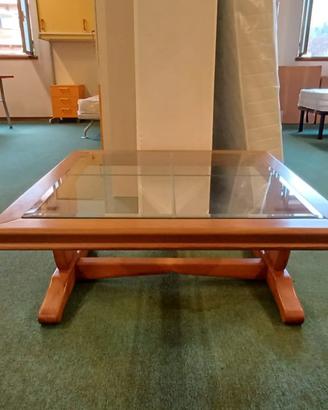 Tavolino da salotto in LEGNO – VETRO
