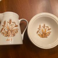 Set caraffa per latte e 4 ciotoline nuove