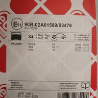 pasticche freni anteriori Hiunday Amica-Atos