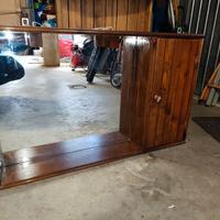 Mobiletto Specchio Bagno Legno 98 x 60 x 14