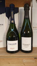 lotto vino Champagne lallier  Gosset 4x
