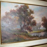 Quadro olio con laghetto