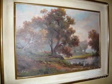 Quadro olio con laghetto