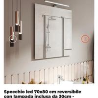 Specchio bagno con luce integrata