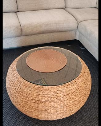 Tavolini basso in steli di rattan tavolo boho