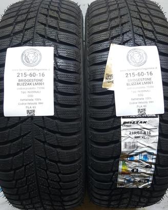 2 GOMME 215 60 16 BRIDGESTONE A73394
