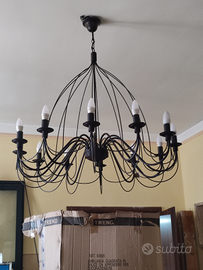 Lampadari in ferro battuto a 12 luci + applique