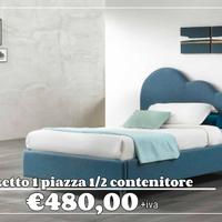 Letto 1 piazza 1/2 contenitore NUVOLA