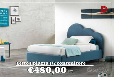 Letto 1 piazza 1/2 contenitore NUVOLA