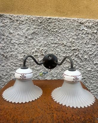 lampada da parete a due bracci