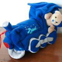 Peluche Trenino Blu con Orsetto