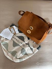 Zanellato borsa postina medium in pelle Nabuk