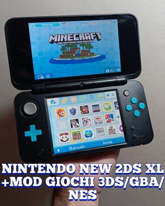 NEW NINTENDO 2DS XL + GIOCHI 3DS/GBA/NES INCLUSI 