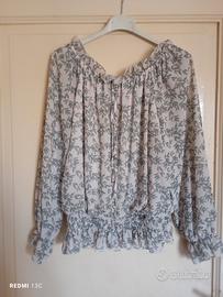 Blusa / camicia  con scollo a barca S - XS