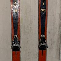 Scii vintage ROSSIGNOL STRATO a punta - rossi/neri