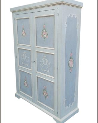 Armadio dispensa due ante dipinto e decorato