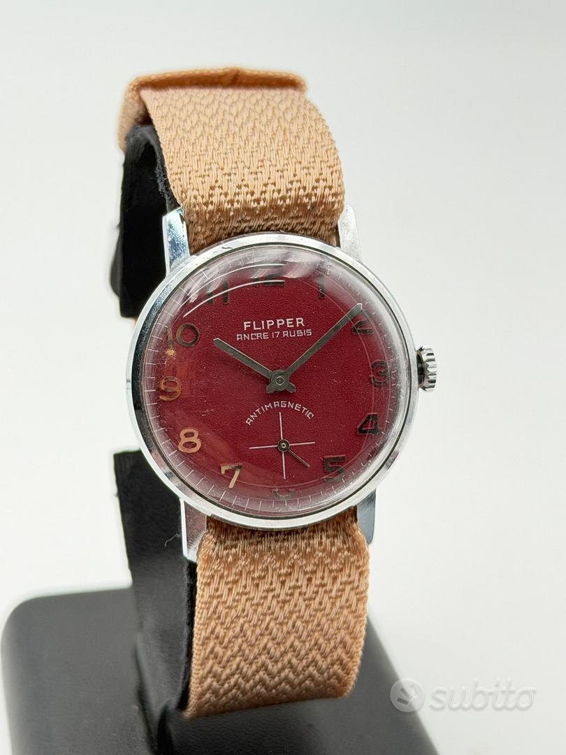Subito - THE WATCHMAKER - flipper watch vintage red nos vintage 70s ...