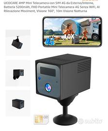 Mini Telecamera UCOCARE 4MP 4G FHD Esterno/Interno