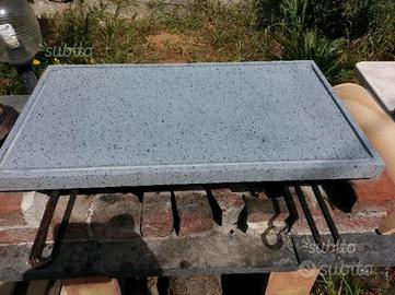 BARBECUE PIASTRA GRIGLIA IN PIETRA LAVICA 60x40x3