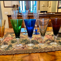 RARITA':setNR5FLUTchampagnaVETROsoffiatoMURANOxxSE