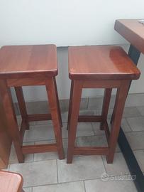 4 Sgabelli in legno