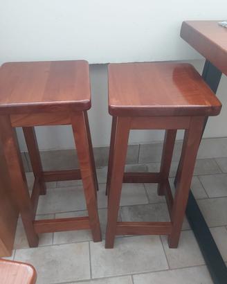 4 Sgabelli in legno