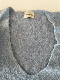Dixie maglione donna scollo a V azzurro taglia S