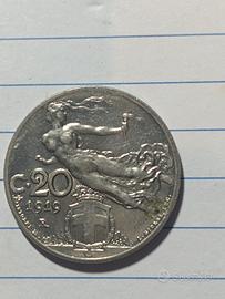 20 centesimi 1919 donna librata altissima conserva