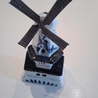 Vintage Delft Blue Ceramica Saliera mini mulino