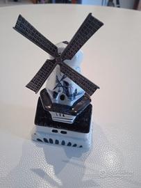 Vintage Delft Blue Ceramica Saliera mini mulino