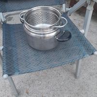 Pentole in acciaio  inox 18/10 e scolaposate.