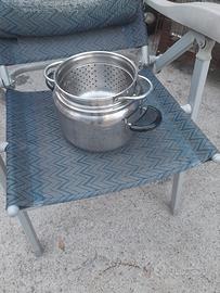 Pentole in acciaio  inox 18/10 e scolaposate.