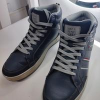 Stivale Allacciato Scarpe da Uomo Casual Blu 43