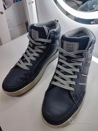 Stivale Allacciato Scarpe da Uomo Casual Blu 43