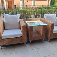 Set Poltrone con tavolino da esterno