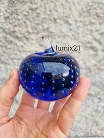 Fermacarte Mela Murano Bullicante bolle vetro