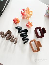 Set 7 fermagli capelli hairclips mollettoni
