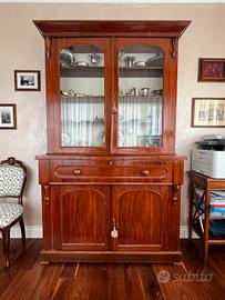 Antica Vetrina Credenza inglese '800