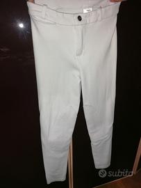 2 pantaloni equitazione fouganza bianchi 12anni