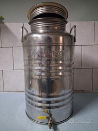 BIDONE OLIO INOX 30 LITRI con rubinetto