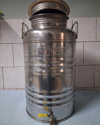 BIDONE OLIO INOX 30 LITRI con rubinetto